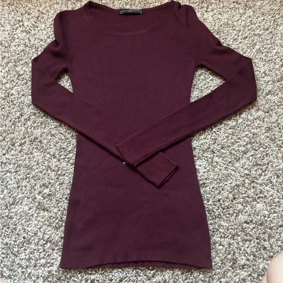 Peruvian Connection Cozy Pima Cotton Ribbed Knit Lightweight Fitted Sweater - Picture 7 of 8